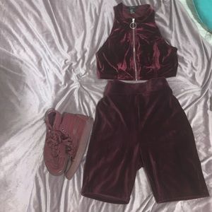 Velvetine biker set